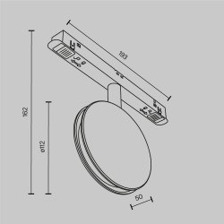Downlight Sina Magnetica Outline TR090-2-6W3K-B Maytoni LED, Negru, Germania