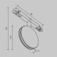 Downlight Sina Magnetica Outline TR090-4-6W-DS-B Maytoni LED, Negru, Germania