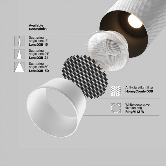 Downlight Sina Magnetica Artisan TR097-2-12W3K-M-BW Maytoni LED, Alb, Germania