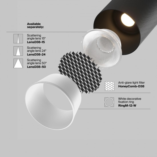 Downlight Sina Magnetica Artisan TR097-2-12W4K-M-BB Maytoni LED, Negru, Germania
