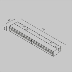 Downlight Sina Magnetica Parete TR106-2-12W3K-B Maytoni LED, Negru, Germania