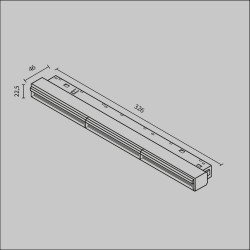 Downlight Sina Magnetica Parete TR106-2-18W3K-B Maytoni LED, Negru, Germania