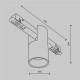 Downlight Sina Magnetica Alfa TR122-2-7W3K-B Maytoni LED, Negru, Germania