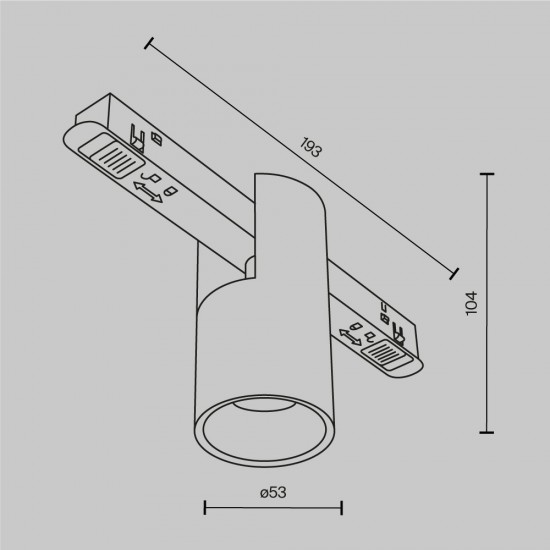 Downlight Sina Magnetica Alfa TR122-2-7W3K-W Maytoni LED, Alb, Germania