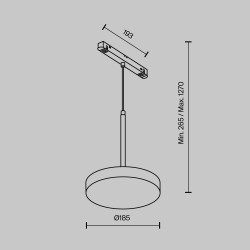 Pendul Sina Magnetica Plato TR123-4-15W-DS-B Maytoni LED, Negru, Germania