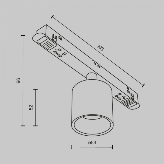 Downlight Sina Magnetica Alfa S TR132-2-7W3K-BS Maytoni LED, Alama, Germania