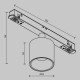 Downlight Sina Magnetica Alfa S TR132-4-7W-DS-B Maytoni LED, Negru, Germania