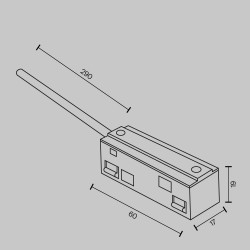 Power Input Sina Magnetica Accessories For Tracks Exility TRA034B-42B-1 Maytoni Negru, Germania