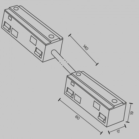 Prelungitor Electric Sina Magnetica Accessories For Tracks Exility TRA034CPC-42W-15-1 Maytoni Alb, Germania
