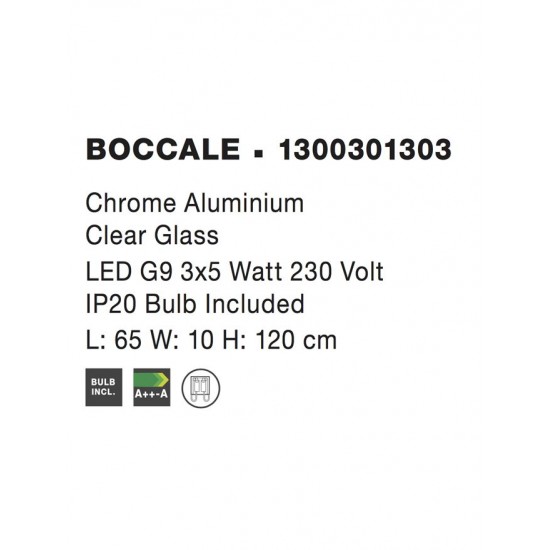 Suspensie BOCCALE Nova Luce Elegant, G9, 1300301303, Grecia