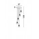 Suspensie FILO Nova Luce Modern, G9, 1500202805, Grecia