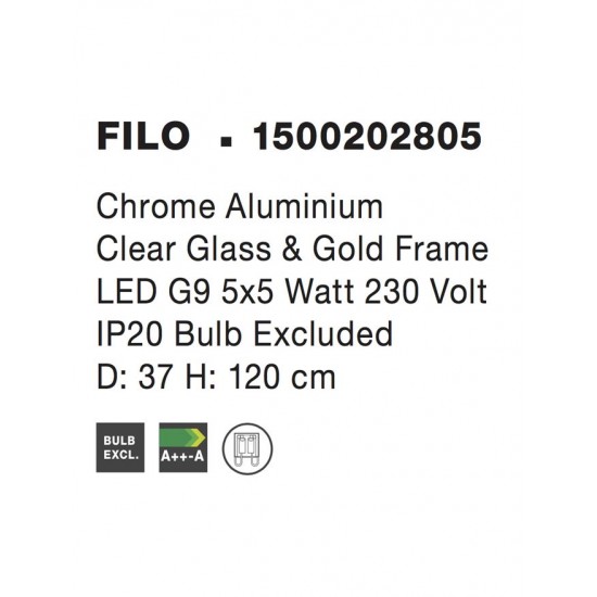 Suspensie FILO Nova Luce Modern, G9, 1500202805, Grecia