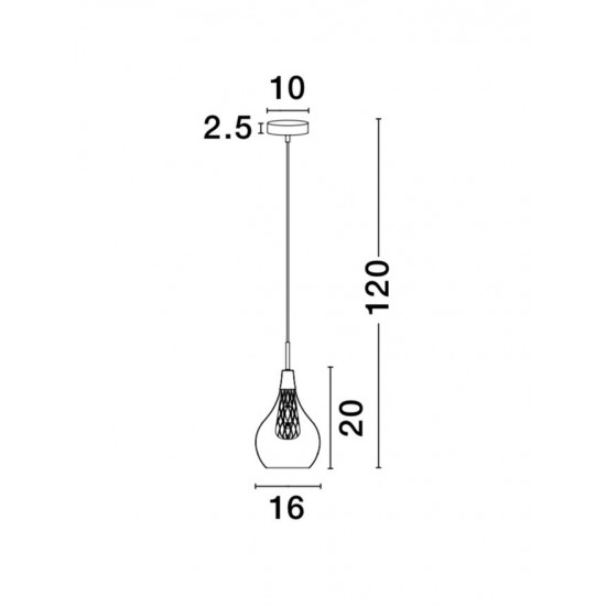 Pendul FILO Nova Luce Modern, G9, 1500202811, Grecia