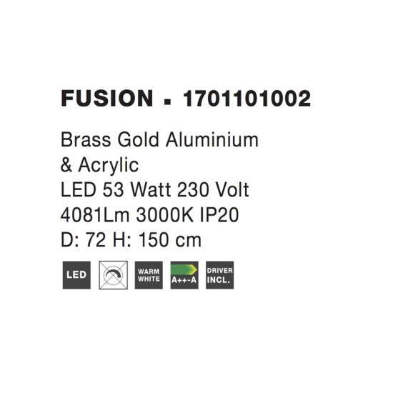 Suspensie FUSION Nova Luce Modern, Led, 1701101002, Grecia