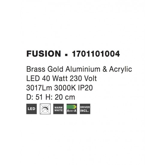 Lustra Plafon FUSION Nova Luce Modern, Led, 1701101004, Grecia