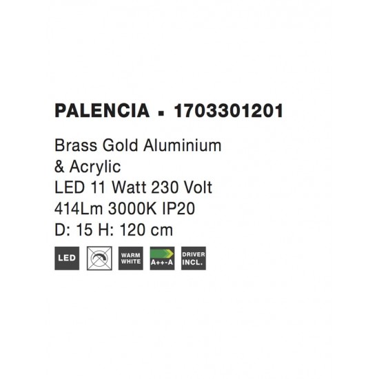 Pendul PALENCIA Nova Luce Modern, Led, 1703301201, Grecia