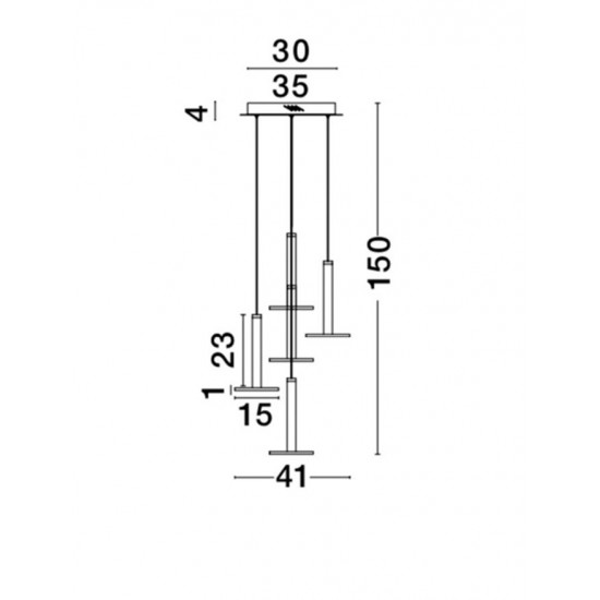 Suspensie PALENCIA Nova Luce Modern, Led, 1703301202, Grecia