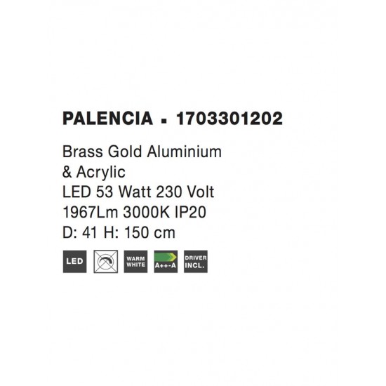 Suspensie PALENCIA Nova Luce Modern, Led, 1703301202, Grecia
