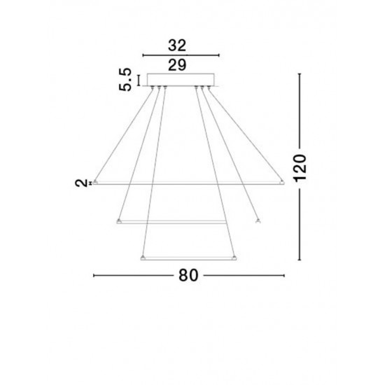 Suspensie DEA Nova Luce Modern, Led, 17222001, Grecia