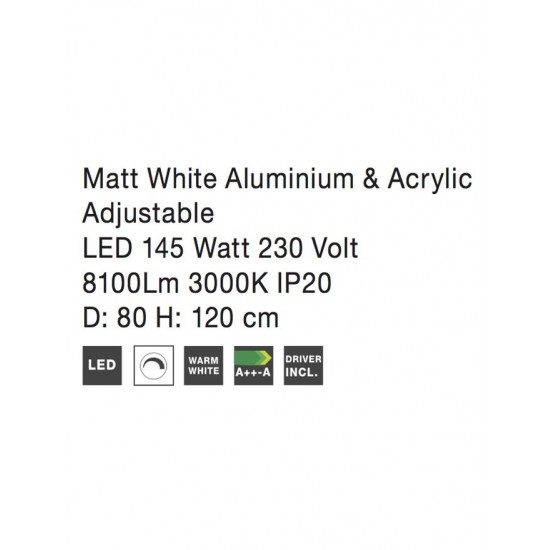 Suspensie DEA Nova Luce Modern, Led, 17222001, Grecia