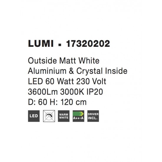 Suspensie LUMI Nova Luce Modern, Led, 17320202, Grecia