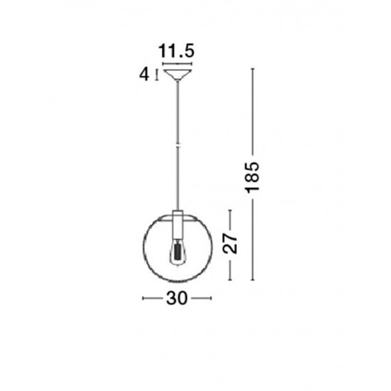 Pendul OVVIO Nova Luce Modern, E27, 42108001, Grecia