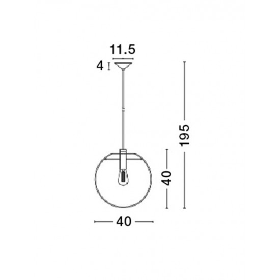 Pendul OVVIO Nova Luce Modern, E27, 42108002, Grecia