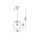 Pendul OVVIO Nova Luce Modern, E27, 42108002, Grecia