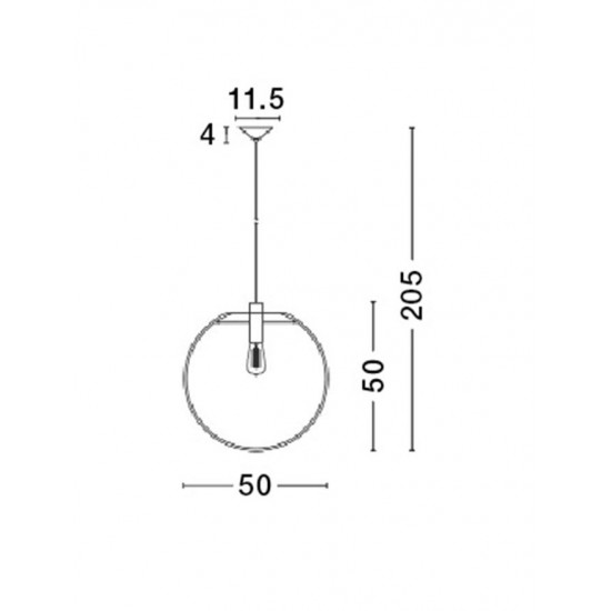 Pendul OVVIO Nova Luce Modern, E27, 42108003, Grecia