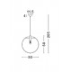 Pendul OVVIO Nova Luce Modern, E27, 42108003, Grecia