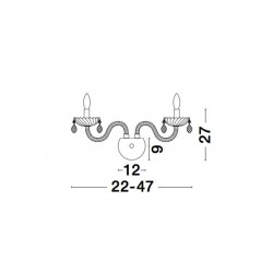 Aplica MOZART Nova Luce Clasic, E14, 51231405, Grecia