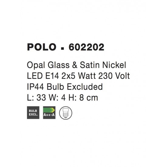 Aplica Baie POLO Nova Luce Modern, E14, 602202, Grecia