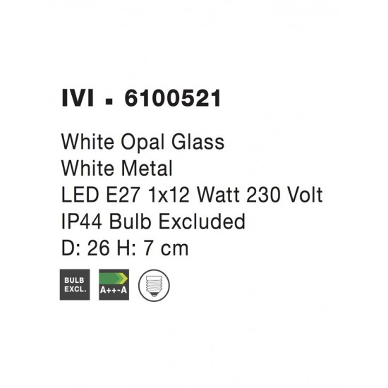 Plafoniera IVI Nova Luce Modern, E27, 6100521, Grecia