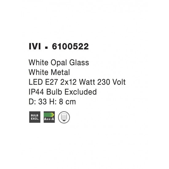 Plafoniera IVI Nova Luce Modern, E27, 6100522, Grecia