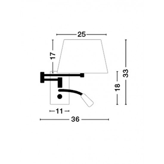 Aplica CINGO Nova Luce Modern, Led/E27, 6102682, Grecia