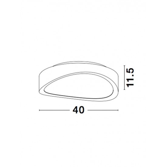 Plafoniera ONDA Nova Luce Modern, Led, 61471601, Grecia
