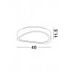 Plafoniera ONDA Nova Luce Modern, Led, 61471601, Grecia