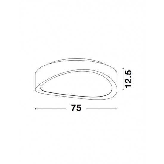 Plafoniera ONDA Nova Luce Modern, Led, 61471603, Grecia