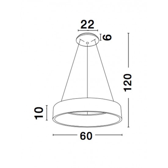 Suspensie RANDO Nova Luce Modern, Led, 6167204, Grecia