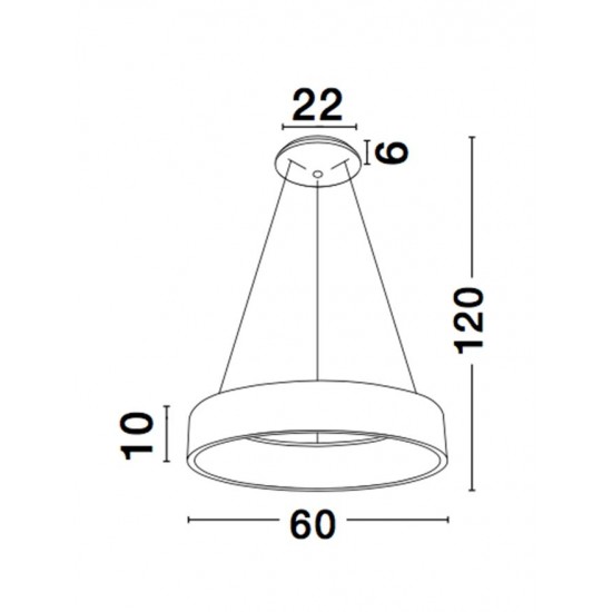 Suspensie RANDO Nova Luce Modern, Led, 6167220, Grecia