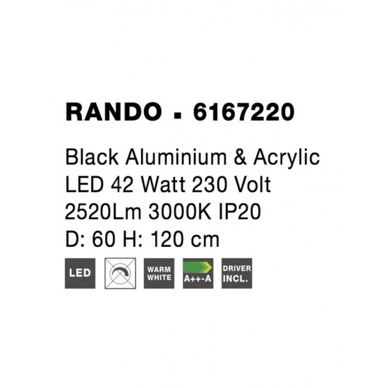 Suspensie RANDO Nova Luce Modern, Led, 6167220, Grecia