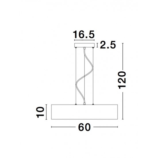 Suspensie RODA Nova Luce Modern, Led, 616803, Grecia