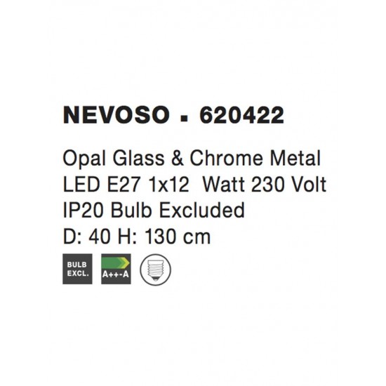 Pendul NEVOSO Nova Luce Modern, E27, 620422, Grecia