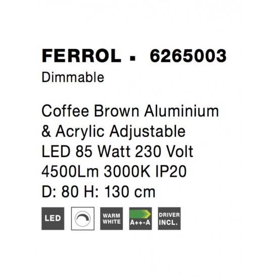 Suspensie FERROL Nova Luce Modern, Led, 6265003, Grecia