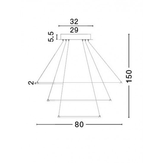 Suspensie DEA Nova Luce Modern, Led, 6265004, Grecia