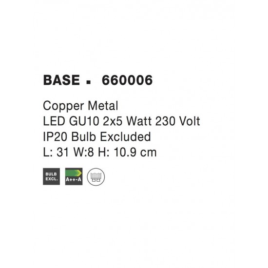 Lustra Spot BASE Nova Luce Modern, GU10, 660006, Grecia