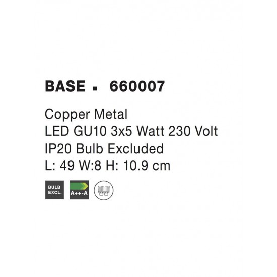 Lustra Spot BASE Nova Luce Modern, GU10, 660007, Grecia