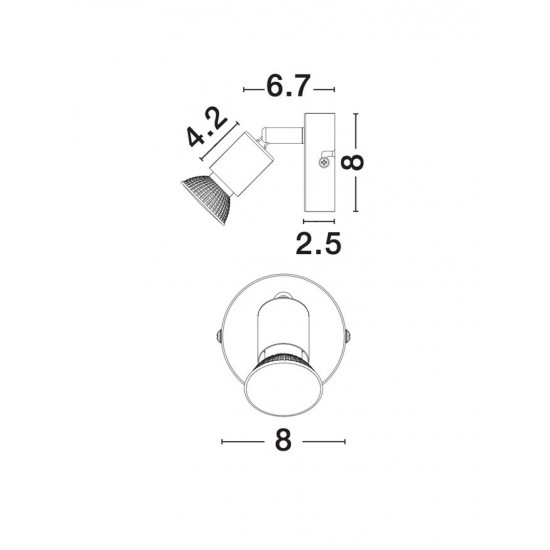 Lustra Spot BASE Nova Luce Modern, GU10, 661001, Grecia