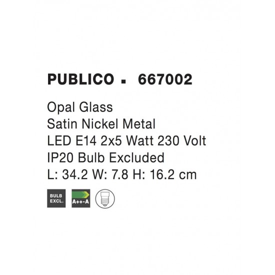 Lustra Spot PUBLICO Nova Luce Modern, E14, 667002, Grecia