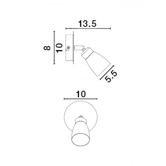 Lustra Spot CONO Nova Luce Modern, GU10, 668001, Grecia